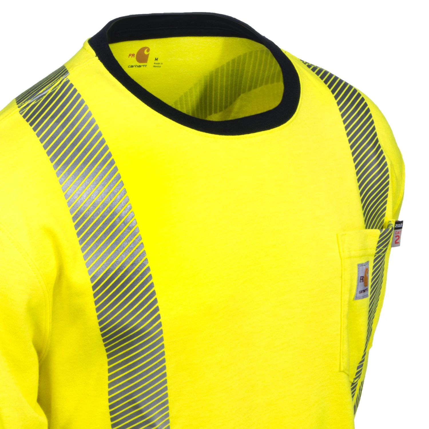 Carhartt Shirts: FR High Vis Force Men's 102905 323 Long Sleeve T-Shirt 4 Carhartt Shirts: FR High Vis Force Men's 102905 323 Long Sleeve T-Shirt - Image 2