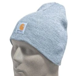 Carhartt Hats: Heather Grey A205 HGY Acrylic Beanie Winter Work Hat -Carhartt carhartt a205 hgy p 01