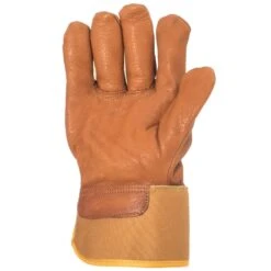 Carhartt Gloves: Unisex A513 BRN Insulated Grain Brown Leather Work Gloves -Carhartt carhartt a513b p 01