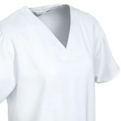 Carhartt Scrubs: Women's 12110 WHT White V-Neck Media Scrub Top -Carhartt carhartt c12110a wht cd 01