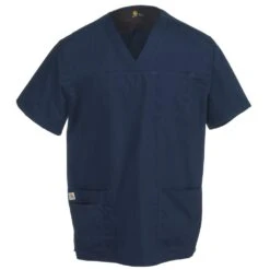 Carhartt Scrubs: Men's C15208 NVY Navy Blue Multi-Pocket Scrub Top -Carhartt carhartt c15208a nvy f 01