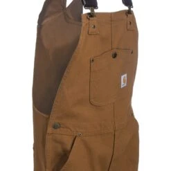 Carhartt Kids' Overalls: Boys' CM8601 D15 Brown Duck Washed Bib Overalls -Carhartt carhartt cm8601 d15 hd r 01