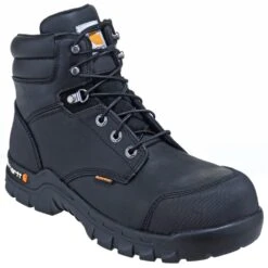 Carhartt Boots: Men's CMF6371 Black 6-Inch Waterproof Composite Toe Rugged Flex EH Boots -Carhartt carhartt cmf 6371 p 01