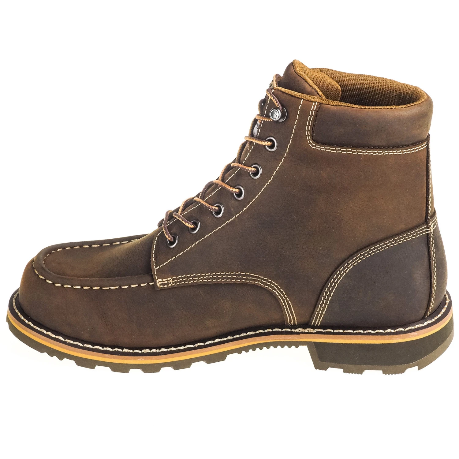 Carhartt Boots: Men's CMW6197 Brown Waterproof 6-Inch General Toe Work Boots 5 Carhartt Boots: Men's CMW6197 Brown Waterproof 6-Inch General Toe Work Boots - Image 3