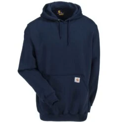 Carhartt Sweatshirts: Men's K288 472 New Navy Blue Midweight Hooded Logo Sweatshirt 9 Carhartt Sweatshirts: Men's K288 472 New Navy Blue Midweight Hooded Logo Sweatshirt -Carhartt carhartt k288472 f 01