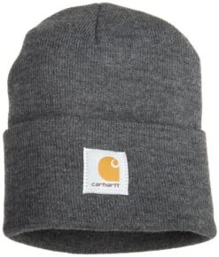Carhartt Caps: Grey Acrylic Watch Cap A18 CLH