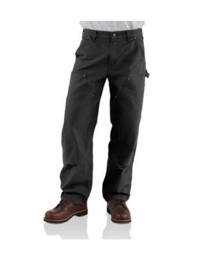 Carhartt Pants: Men's B136 BLK Black Washed Duck Double-Front Utility Work Pant 3 Carhartt Pants: Men's B136 BLK Black Washed Duck Double-Front Utility Work Pant