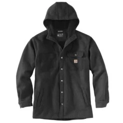 Carhartt Jackets: Men's 105022 BKH Black Heather Rain Defender Relaxed Fit Hooded Shirt Jacket -Carhartt download 2021 08 24t131615.789