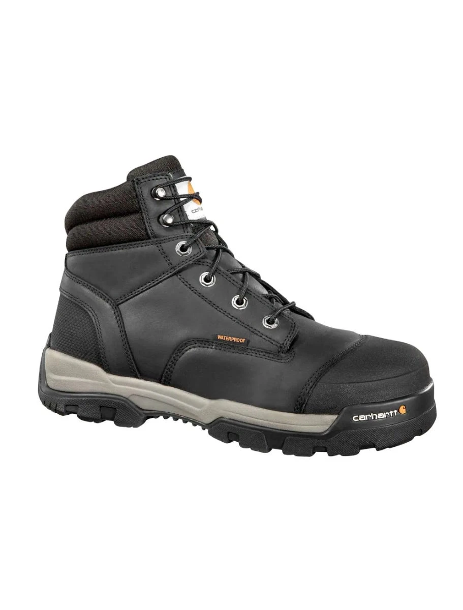 Carhartt Boots: Men's CME6351 Black 6-Inch Waterproof Insite Composite Toe EH Work Boots 3 Carhartt Boots: Men's CME6351 Black 6-Inch Waterproof Insite Composite Toe EH Work Boots