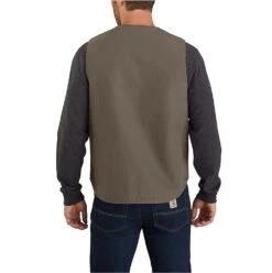 Carhartt Vests: Men's 104394 DWD Driftwood Relaxed Fit Washed Duck Sherpa-Lined Vest -Carhartt download 2022 05 12t161203.307