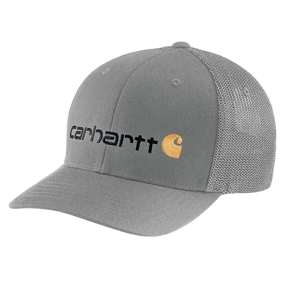 Carhartt Hats: 105353 APH Asphalt Rugged Flex Fitted Canvas Mesh-Back Logo Graphic Cap 3 Carhartt Hats: 105353 APH Asphalt Rugged Flex Fitted Canvas Mesh-Back Logo Graphic Cap