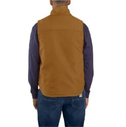Carhartt Vests: Men's 104981 BRN Brown FR Duck Sherpa Lined Vest -Carhartt download 2022 05 17t135441.543