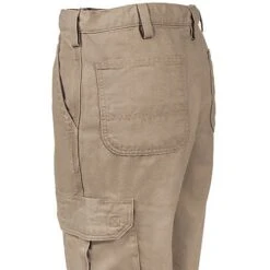 Carhartt Pants: Men's Khaki Flame Resistant Canvas Cargo Pants FRB240 GKH -Carhartt fu2