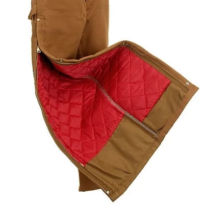 Carhartt Overalls: Men's R41 BRN Brown Cotton Lined Bib Overalls 4 Carhartt Overalls: Men's R41 BRN Brown Cotton Lined Bib Overalls - Image 2