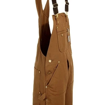 Carhartt Overalls: Men's R41 BRN Brown Cotton Lined Bib Overalls 3 Carhartt Overalls: Men's R41 BRN Brown Cotton Lined Bib Overalls