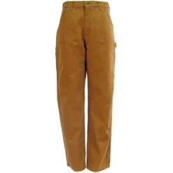 Carhartt Pants: Men's B136 BRN Brown Double Front Duck Dungaree Work Pants -Carhartt image 48190