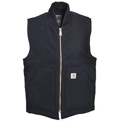 Carhartt Vests: Men's Black V01 BLK Cotton Duck Arctic Vest 4 Carhartt Vests: Men's Black V01 BLK Cotton Duck Arctic Vest - Image 2