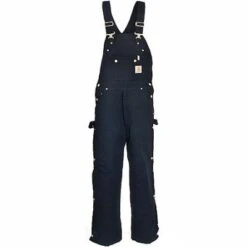 Carhartt Overalls: Men's R41 BLK Black Zip To Hip Quilt Lined Overalls -Carhartt image 55263