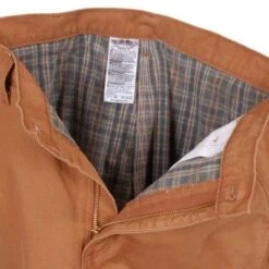 Carhartt Dungarees: Men's B111 BRN Brown Flannel-Lined Duck Dungarees -Carhartt image 64114