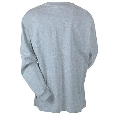 Carhartt Shirts: Men's Grey Long Sleeve K128 HGY Cotton Knit Henley Shirt 3 Carhartt Shirts: Men's Grey Long Sleeve K128 HGY Cotton Knit Henley Shirt