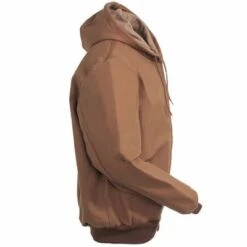 Carhartt Jackets: Men's J131 BRN Brown Duck USA-Made Hooded Jacket -Carhartt image 90474