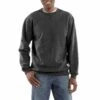 Carhartt Sweatshirt: Men's 104165 026 Carbon Heather Heavyweight Crewneck Paxton -Carhartt k124026