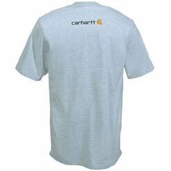 Carhartt Shirts: Men's Grey K195 HGY Cotton Jersey Logo Tee Shirt -Carhartt k195hgy carharttb 01 1