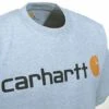 Carhartt Shirts: Men's Grey K195 HGY Cotton Jersey Logo Tee Shirt -Carhartt k195hgy carharttcd 01 1