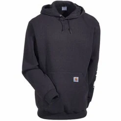Carhartt Sweatshirts: Men's Black K288 BLK Midweight Pullover Hooded Sweatshirt -Carhartt k288blk carharttf 01