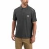 Carhartt Shirts: Men's K570 CRH Carbon Heather Pocket Short Sleeve Polo 2 Carhartt Shirts: Men's K570 CRH Carbon Heather Pocket Short Sleeve Polo -Carhartt k570crh