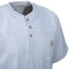 Carhartt Shirts: Men's Heather Grey K84 HGY Cotton Henley Work Shirt -Carhartt k84hgy carharttcd 01 1