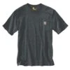 Carhartt Shirts: Men's K87 CRH Carbon Heather Heavy Weight Short Sleeve Loose Fit Pocket T-Shirt -Carhartt k87 crh s19 edited