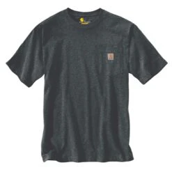 Carhartt Shirts: Men's K87 CRH Carbon Heather Heavy Weight Short Sleeve Loose Fit Pocket T-Shirt
