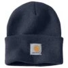 Carhartt Caps: Navy Blue Acrylic Knit Watch Hat A18 NVY -Carhartt navy carhartt winter hats a18 nvy 64 1000