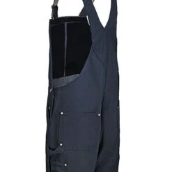 Carhartt Overalls: Men's R37 BLK Black Cotton Duck Zip Bib Overalls -Carhartt r37blk carharttl 01 1